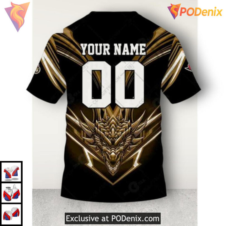 Dragon Graphic Artwork Edition NHL Custom Number Ottawa Senators Hoodie 3D - 3