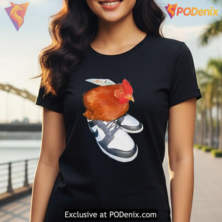 Drippy Cock Shirt, Funny Chicken On Sneakers Quote Stay Drippy Streetwear