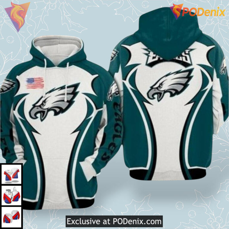 Dual Fan Edition Womens Philadelphia Eagles Hoodie 3D Football Inspired Style