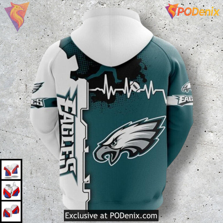 Dual Zip Pullover Combo Custom Philadelphia Eagles Hoodies For Fans - 1