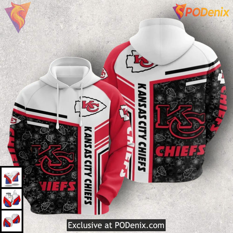 Dynamic Logo Christmas Kansas City Chiefs Hoodie Custom 3D Holiday Football Gear Dynamic Logo Christmas Kansas City Chiefs Hoodie Custom 3D Holiday Football Gear