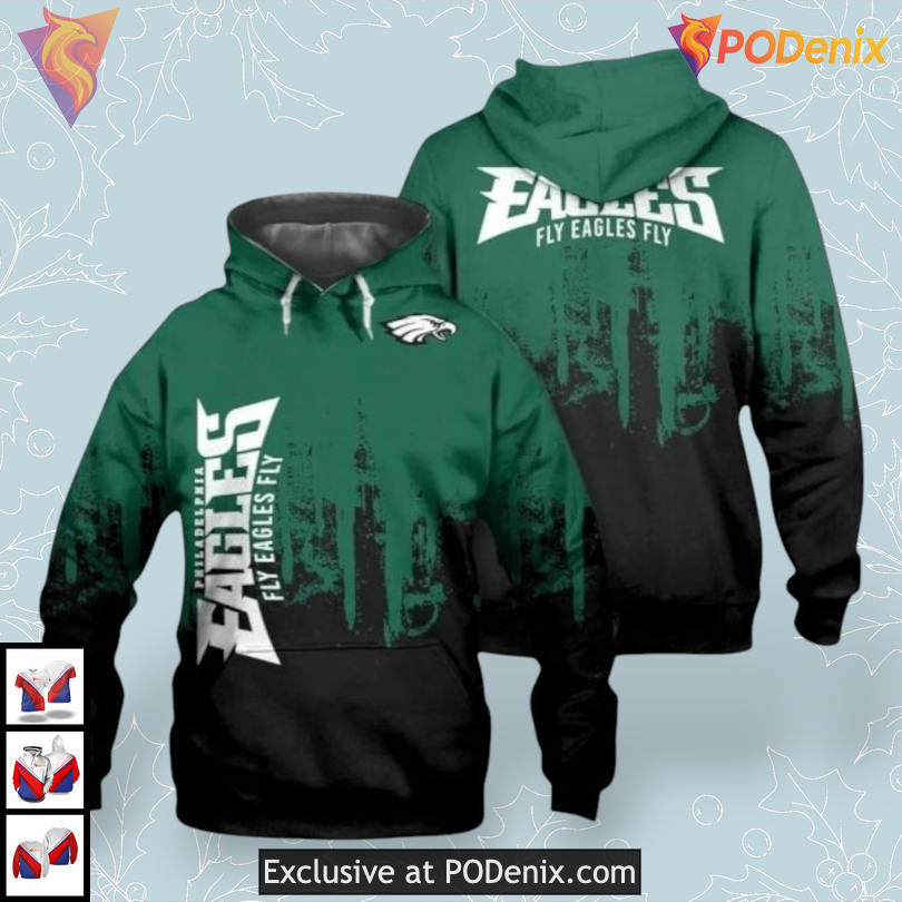 Dynamic NFL Energy Custom Philadelphia Eagles Hoodie 3D Printed Apparel Dynamic NFL Energy Custom Philadelphia Eagles Hoodie 3D Printed Apparel