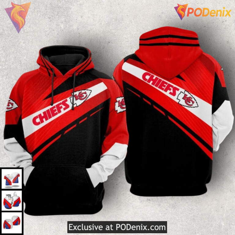 Dynamic Stripe Halloween Kansas City Chief Hoodie 3D Festive Edition for Fans