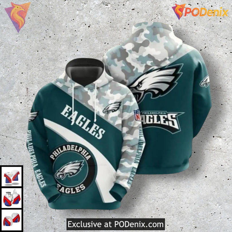 Dynamic Team Spirit Philadelphia Eagles Hoodie 3D All Over Print Apparel
