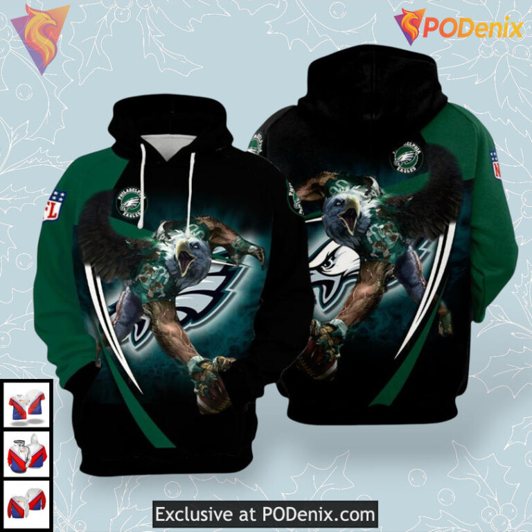 Eagle Power Artwork Philadelphia Eagles Christmas Hoodie Unique Fan Apparel