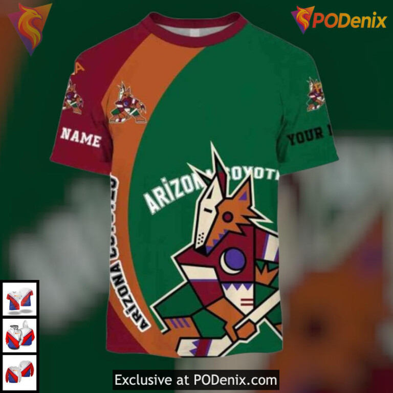 Emotional Quote Edition Arizona Coyotes Zip Up Hoodie Unique Custom 3D Apparel - 1