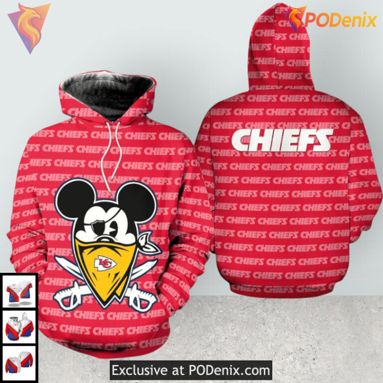 Evil Mickey Design Kansas City Chiefs Hoodie For Men Halloween Horror Edition