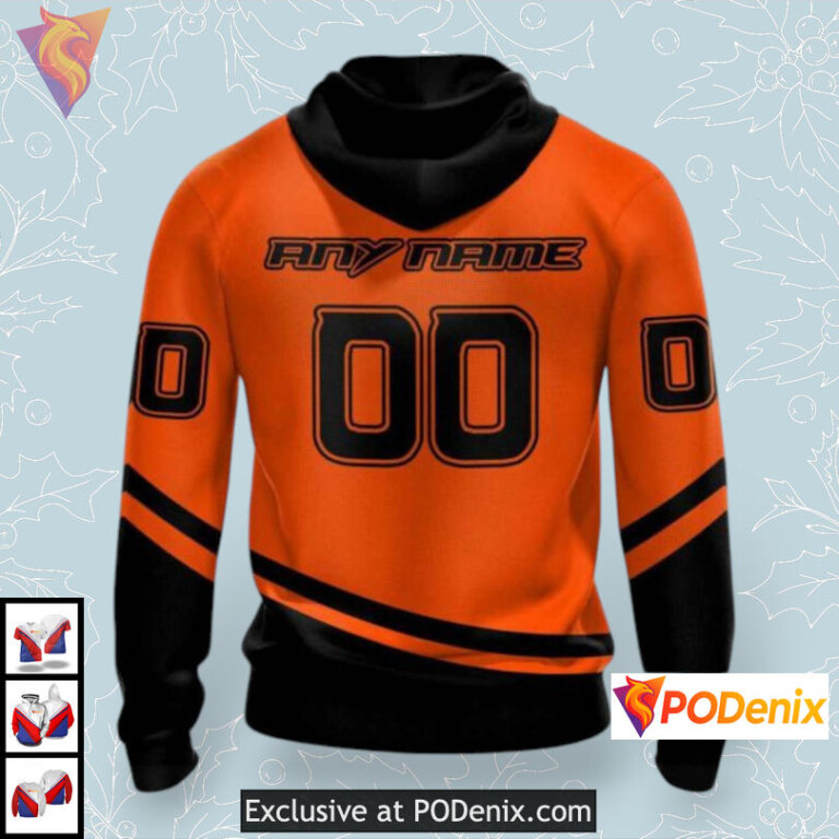 Exclusive Two-Tone Concept Anaheim Ducks Zip Hoodie Custom Design Apparel - 1