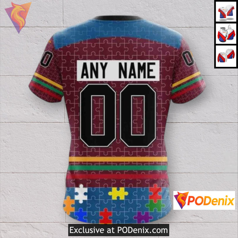 Fearless Against Autism Concept Colorado Avalanche Unisex Hoodie Custom 3D Fearless Against Autism Concept Colorado Avalanche Unisex Hoodie Custom 3D