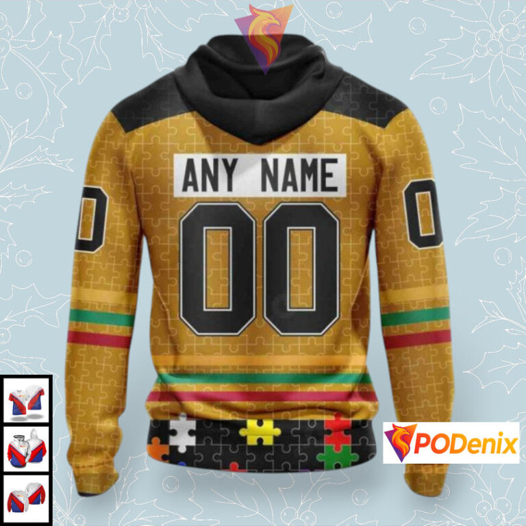Fearless Against Autism Concept Custom Pittsburgh Penguins Kids Hoodie NHL 3D - 1