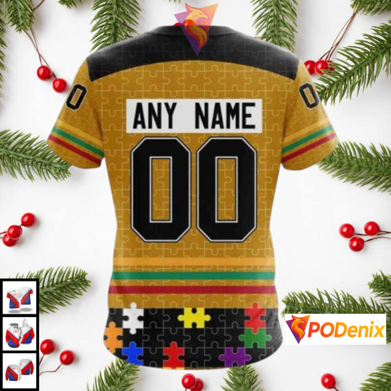 Fearless Against Autism Concept Custom Pittsburgh Penguins Pullover Hoodie NHL 3D - 3