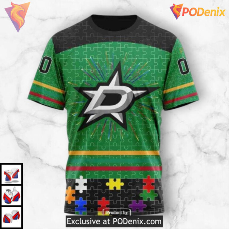 Fearless Against Autism Concept Dallas Stars 3D Hoodie Custom Sweatshirt - 3