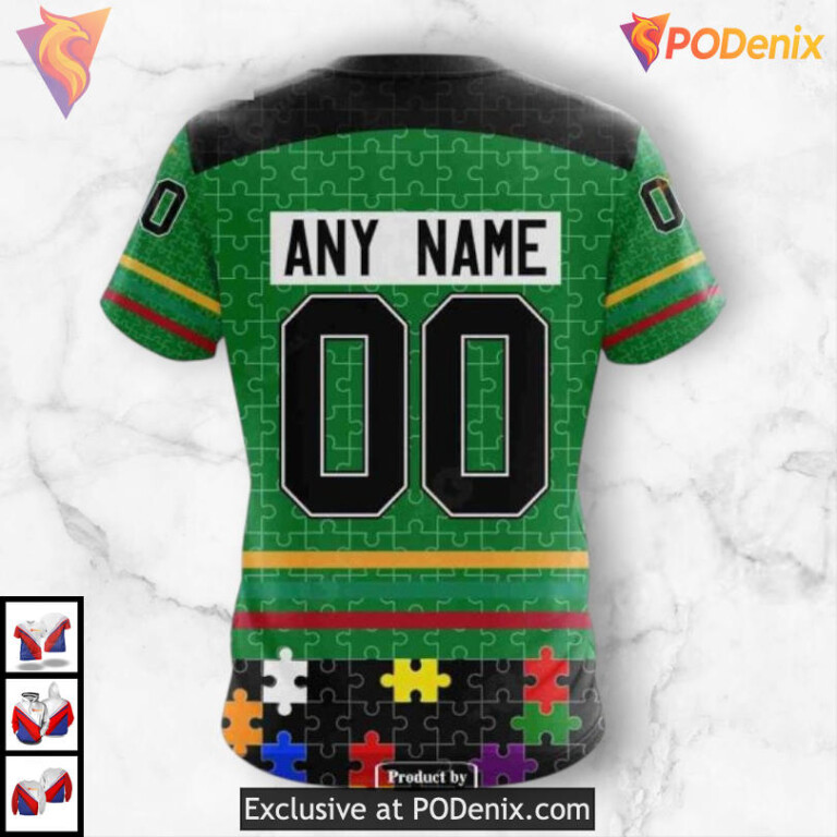 Fearless Against Autism Concept Dallas Stars 3D Hoodie Custom Sweatshirt - 4