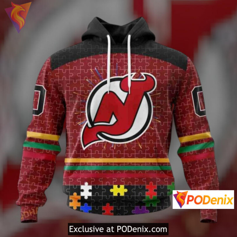 Fearless Against Autism Concept New Jersey Devils Unisex Hoodie Sweatshirt