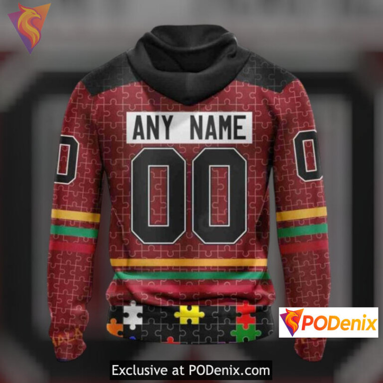 Fearless Against Autism Concept New Jersey Devils Unisex Hoodie Sweatshirt - 2