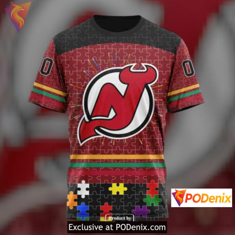 Fearless Against Autism Concept New Jersey Devils Unisex Hoodie Sweatshirt - 3