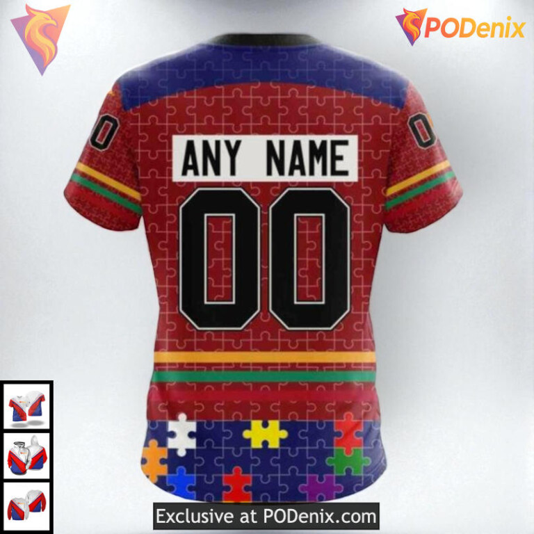 Fearless Against Autism Concept NHL Personalized Montreal Canadiens Hoodie 3D - 2
