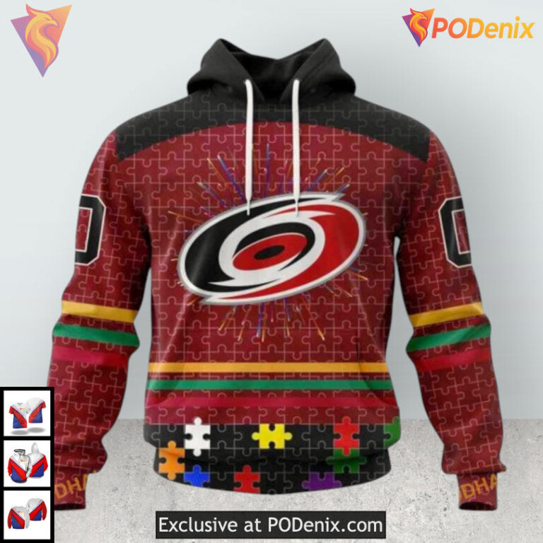Fearless Against Autism Concept Retro Carolina Hurricanes Hoodie Custom Edition
