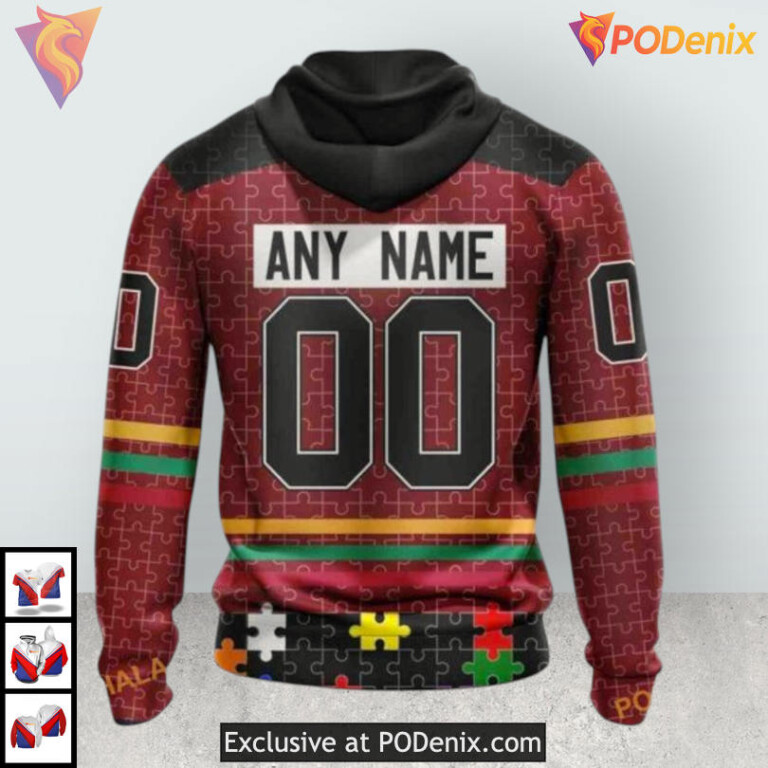 Fearless Against Autism Concept Retro Carolina Hurricanes Hoodie Custom Edition - 1