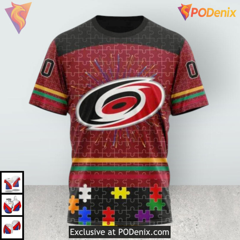 Fearless Against Autism Concept Retro Carolina Hurricanes Hoodie Custom Edition - 2