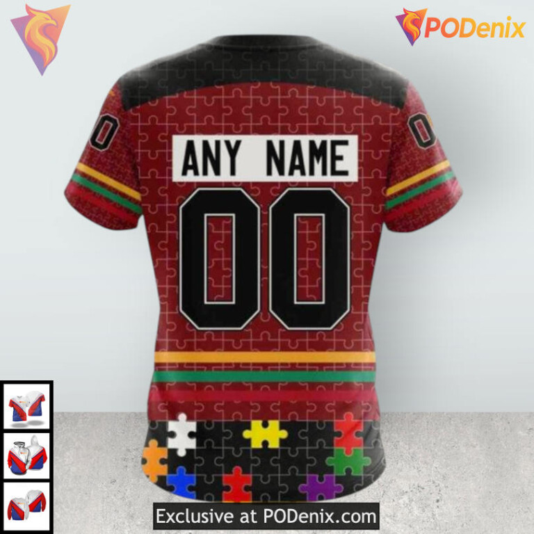 Fearless Against Autism Concept Retro Carolina Hurricanes Hoodie Custom Edition - 3