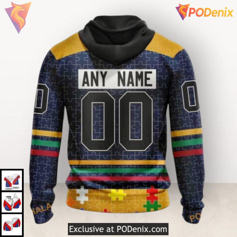 Fearless Against Autism Concept Vintage Nashville Predators Hoodie Custom 3D - 1