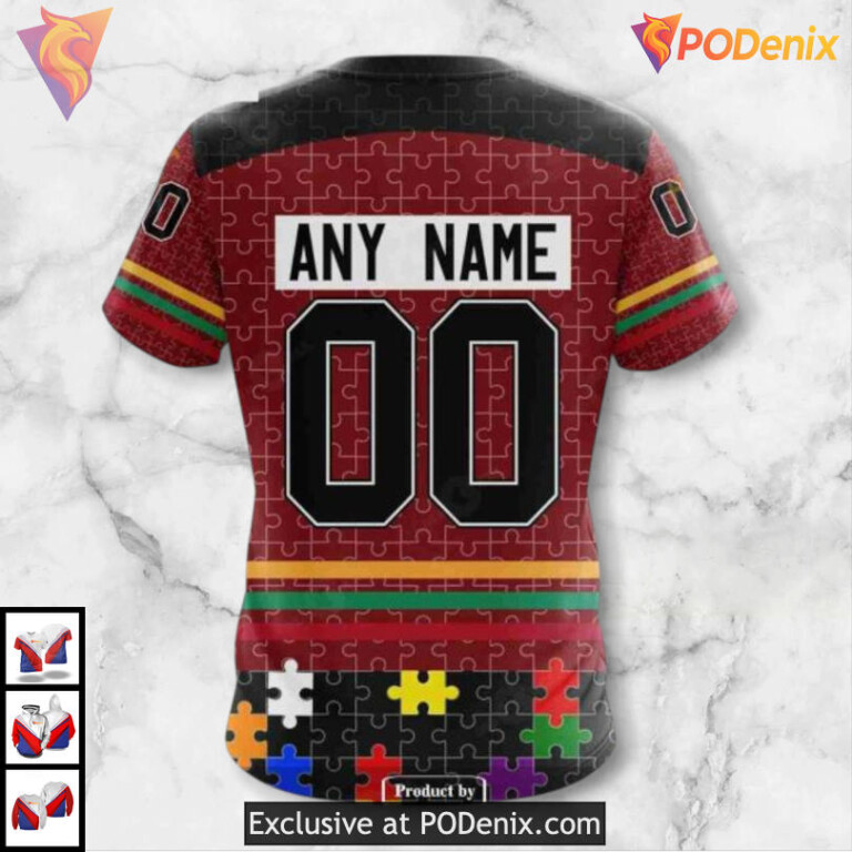 Fearless Against Autism Tribute Carolina Hurricanes Hoodie 3D Sweatshirt - 4