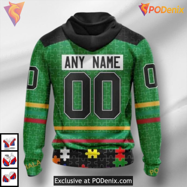 Fearless Autism Awareness Concept Dallas Stars Graphic Hoodie Custom Edition - 1
