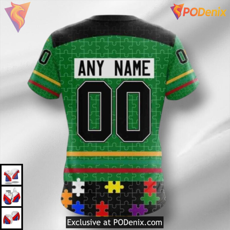 Fearless Autism Awareness Concept Dallas Stars Graphic Hoodie Custom Edition - 3