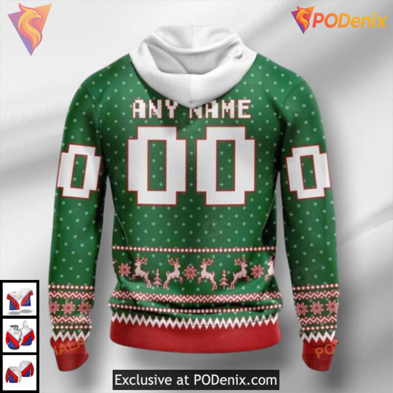 Festive Holiday Apparel NHL Ottawa Senators Mens Hoodie 3D - 1
