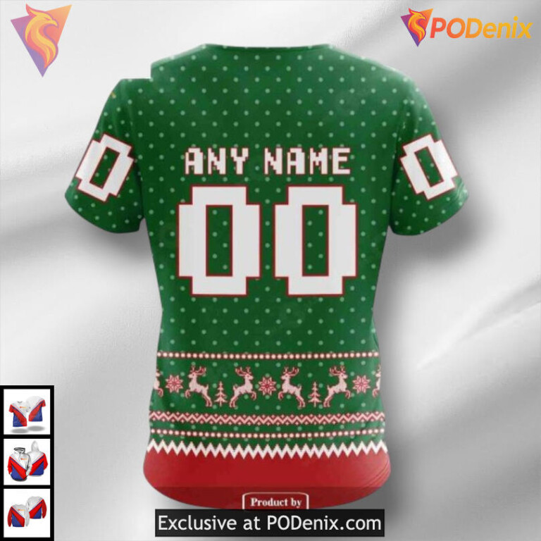Festive Holiday Apparel NHL Ottawa Senators Mens Hoodie 3D - 3