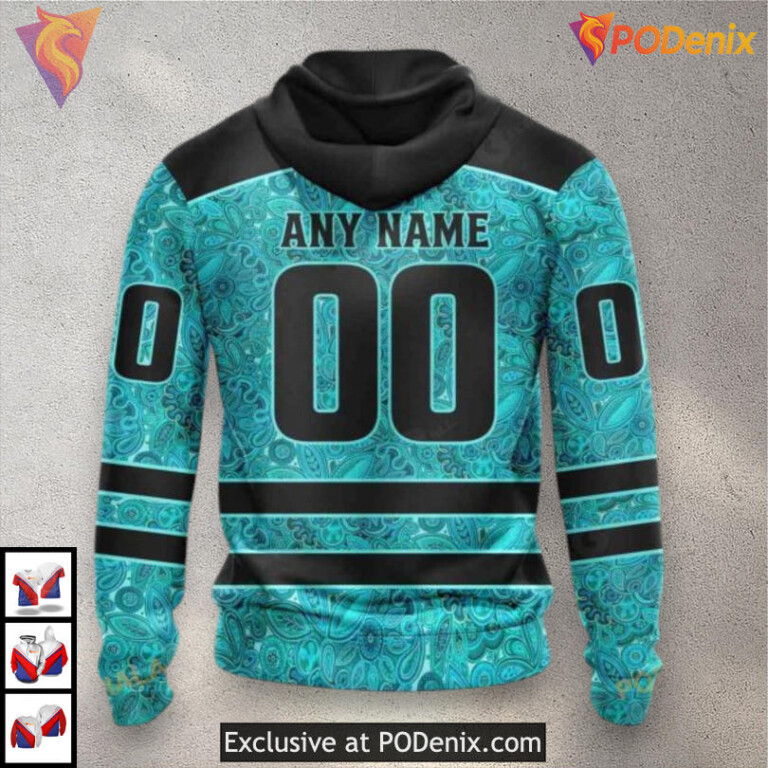 Fight Ovarian Cancer Awareness Custom Calgary Flames Kids Hoodie 3D Design - 1
