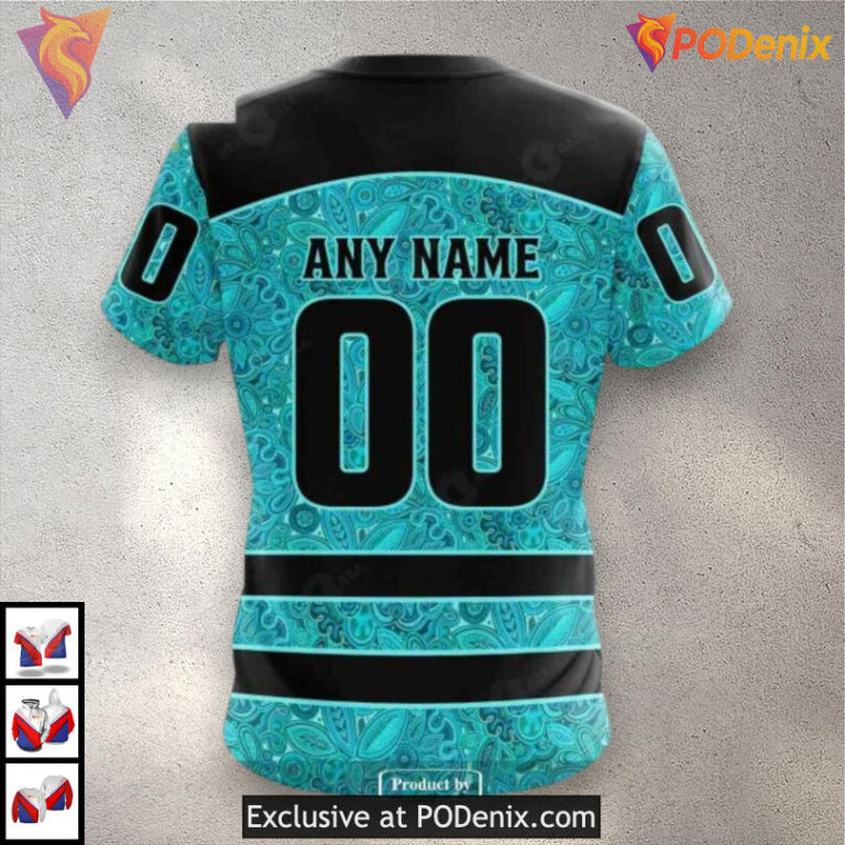Fight Ovarian Cancer Awareness Custom Calgary Flames Kids Hoodie 3D Design - 2
