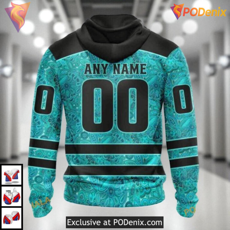 Fight Ovarian Cancer Awareness NHL Custom Name Montreal Canadiens Hoodie 3D - 1