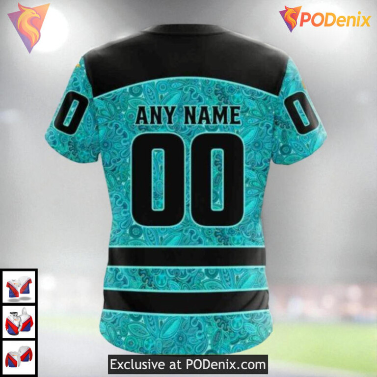 Fight Ovarian Cancer Awareness NHL Custom Name Montreal Canadiens Hoodie 3D - 3