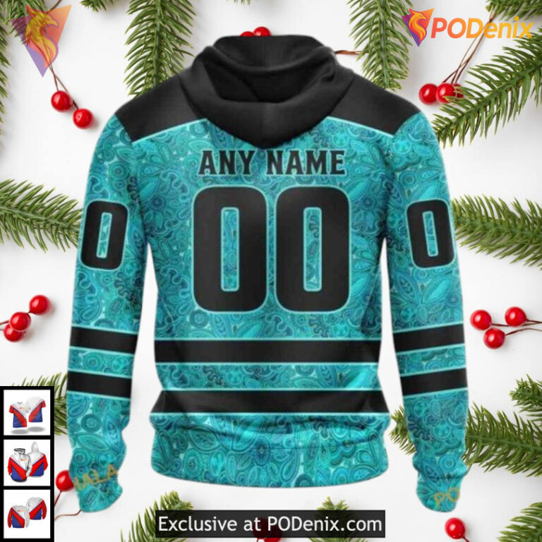 Fight Ovarian Cancer Awareness NHL Personalized Ottawa Senators Hoodie 3D - 1