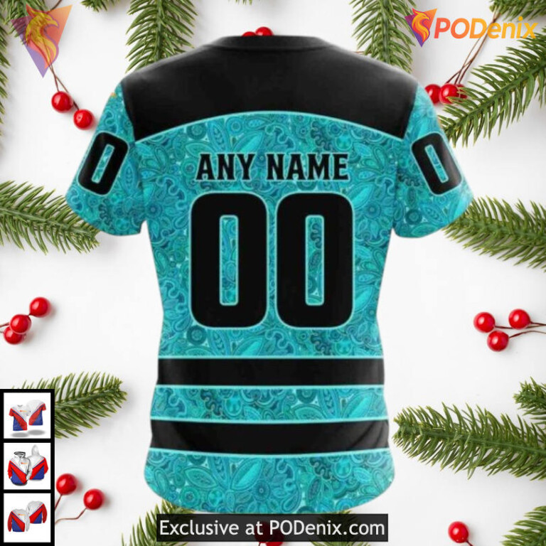 Fight Ovarian Cancer Awareness NHL Personalized Ottawa Senators Hoodie 3D - 3