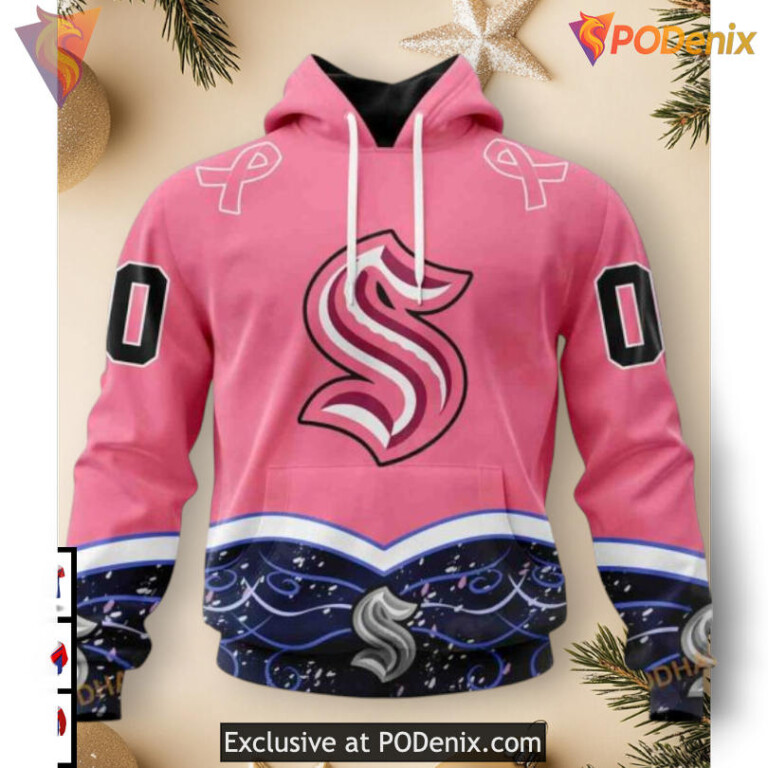 Fights Cancer Awareness Edition NHL Seattle Kraken Hoodie 3D Custom