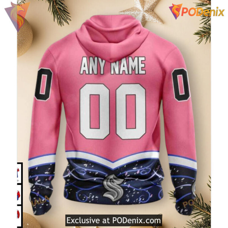Fights Cancer Awareness Edition NHL Seattle Kraken Hoodie 3D Custom - 1