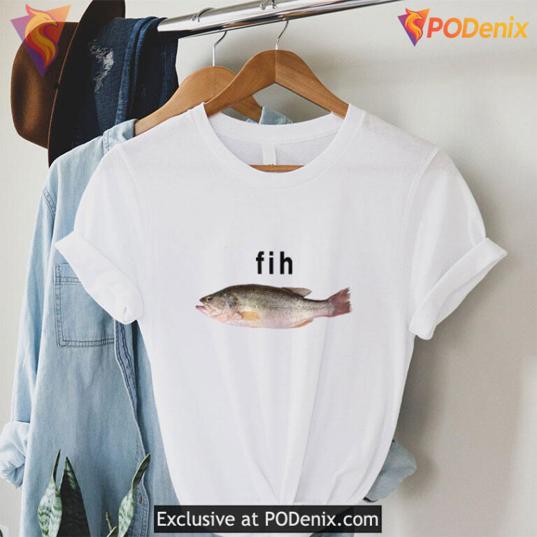Fih Meme Classic Joke Tee, Viral Misspelled Fish Internet Style