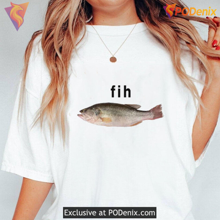 Fih Meme Classic Joke Tee, Viral Misspelled Fish Internet Style - 2