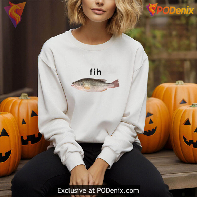 Fih Meme Classic Joke Tee, Viral Misspelled Fish Internet Style - 3