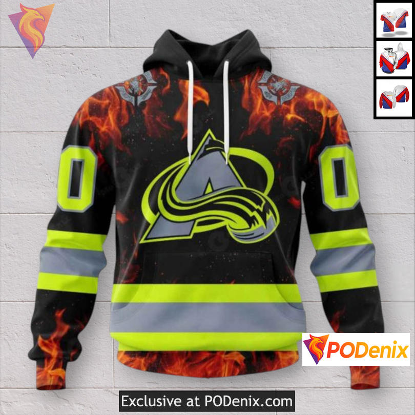 Firefighter Tribute Edition Colorado Avalanche Winter Hoodie Custom 3D