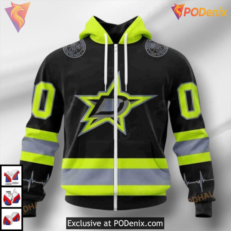 Firefighter Tribute Edition Dallas Stars Unisex Hoodie Custom 3D - 1
