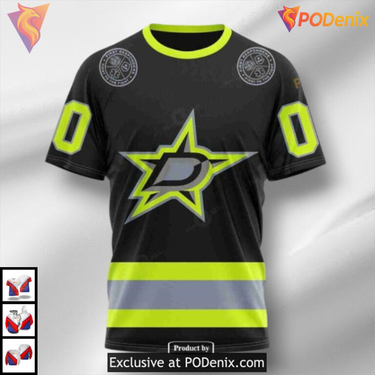 Firefighter Tribute Edition Dallas Stars Unisex Hoodie Custom 3D - 3