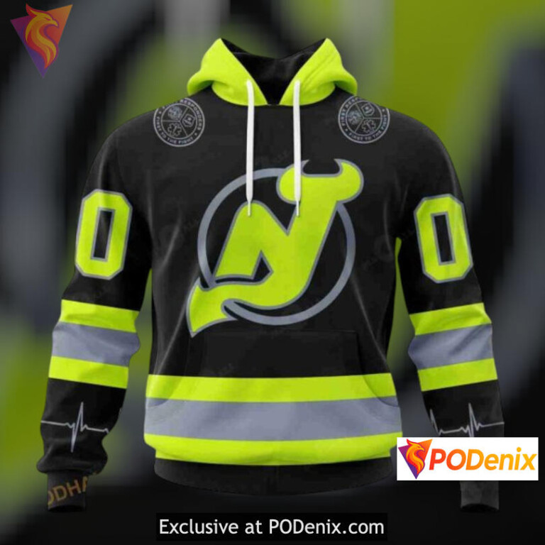 Firefighter Tribute New Jersey Devils All Over Print Hoodie Custom 3D Gear