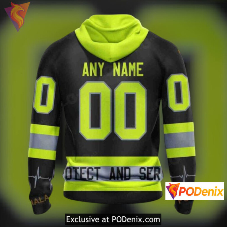 Firefighter Tribute New Jersey Devils All Over Print Hoodie Custom 3D Gear - 2
