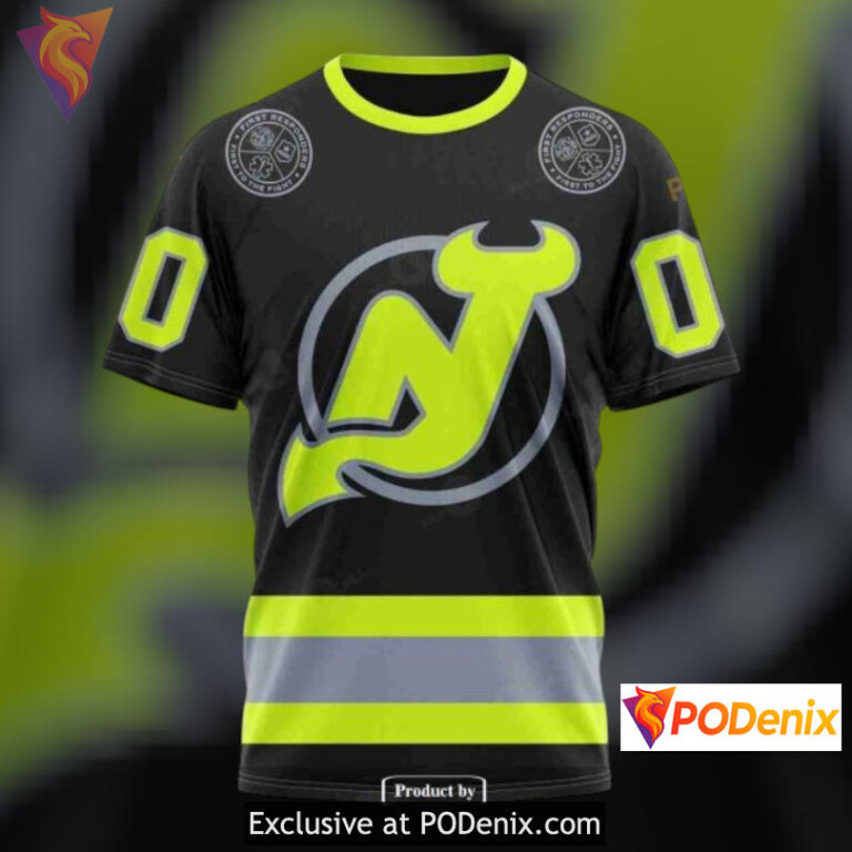 Firefighter Tribute New Jersey Devils All Over Print Hoodie Custom 3D Gear - 3