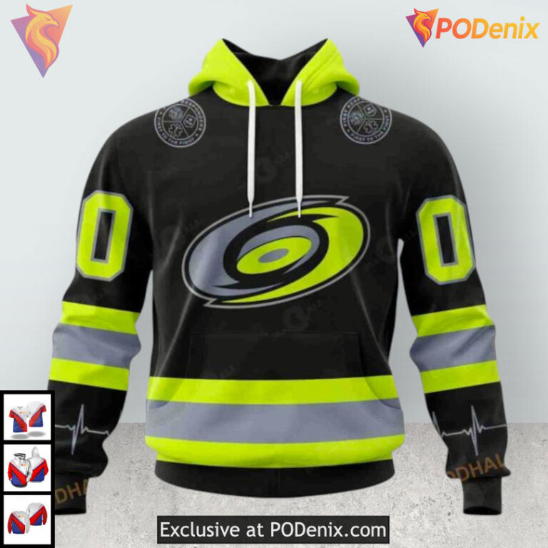 Firefighter Uniform Tribute Carolina Hurricanes Unisex Hoodie Custom 3D Edition