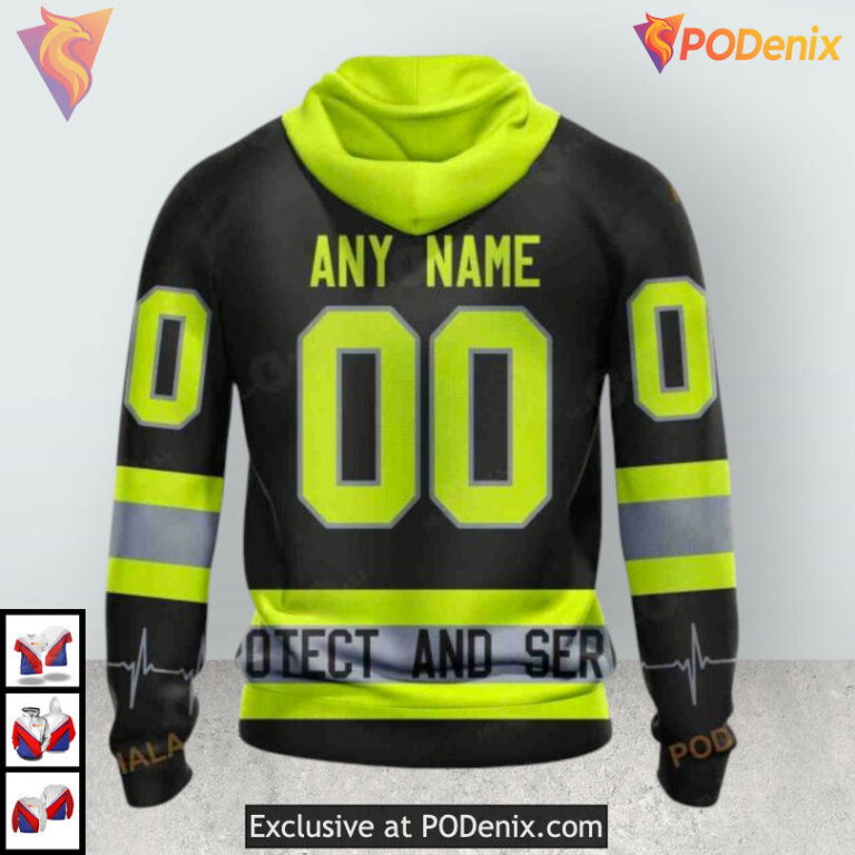 Firefighter Uniform Tribute Carolina Hurricanes Unisex Hoodie Custom 3D Edition - 2
